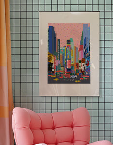 Times sq New York illustration