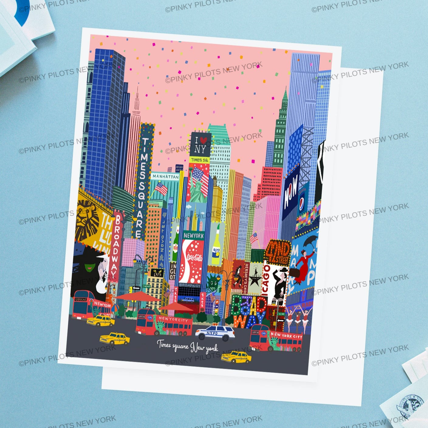 Times sq New York illustration
