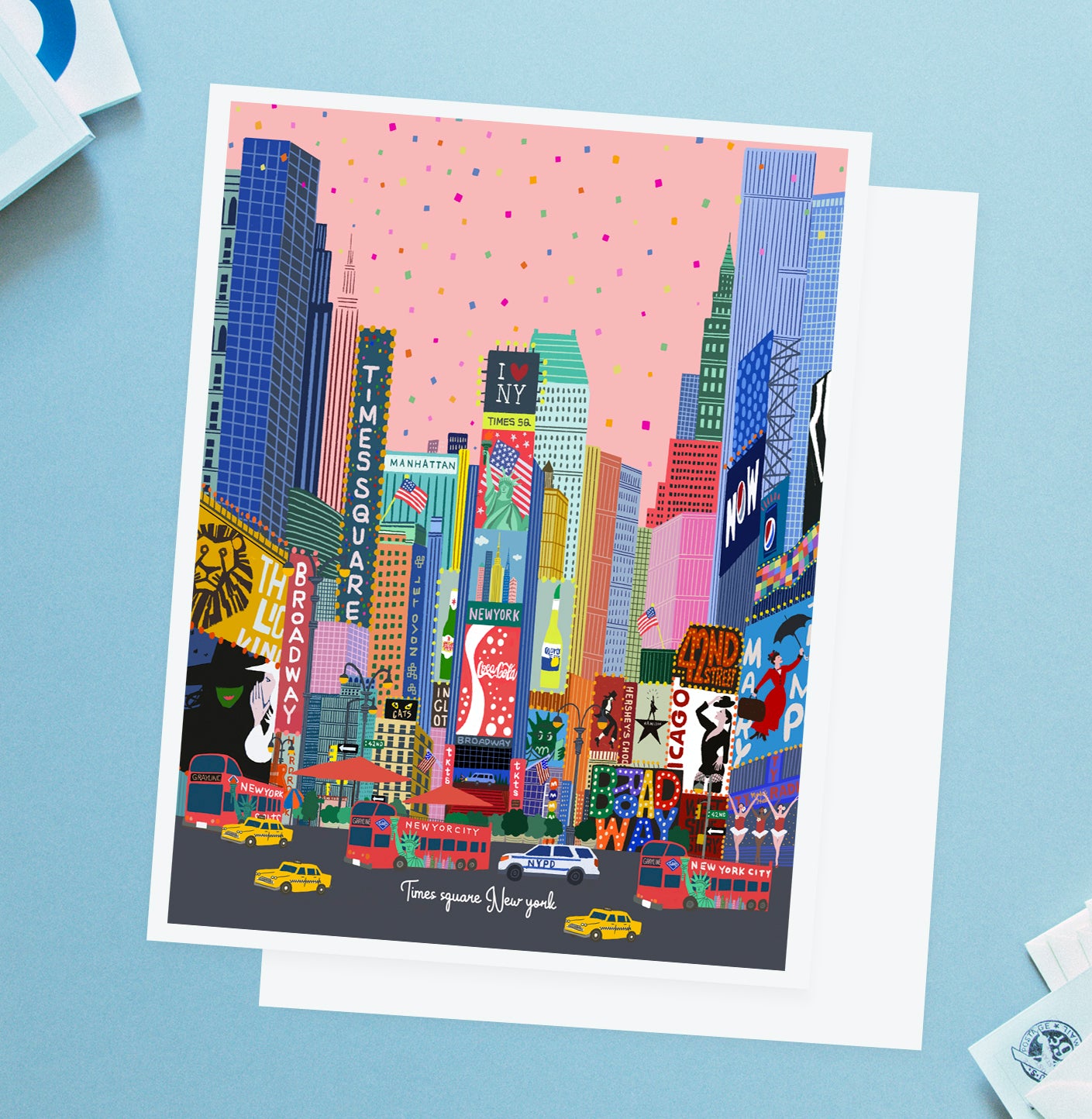 Times sq New York illustration