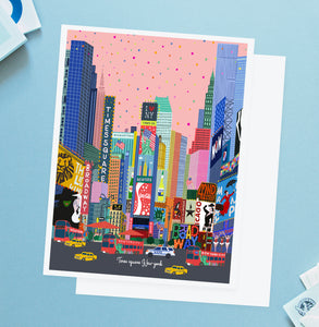 Times sq New York illustration