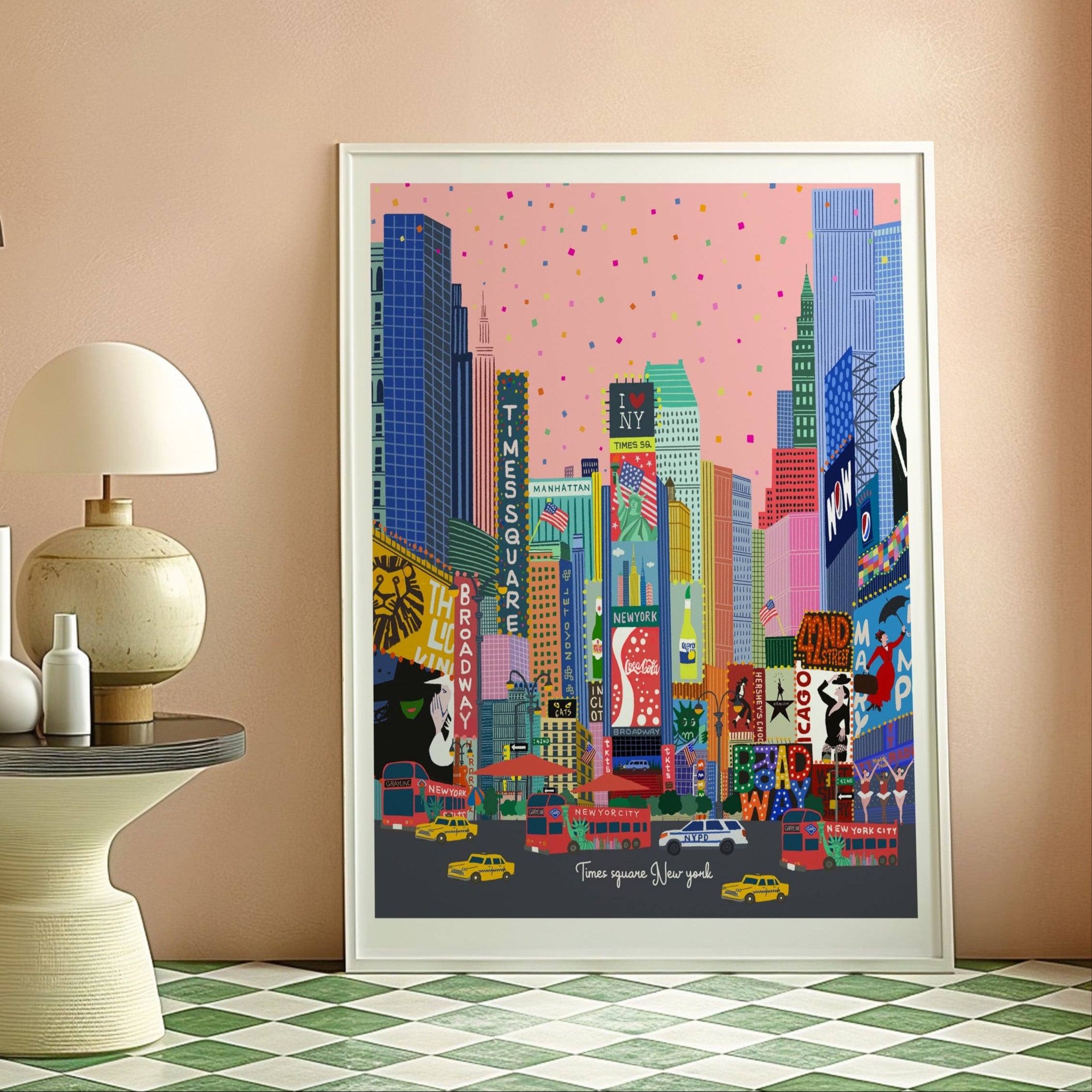 Times sq New York illustration