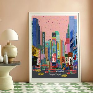 Times sq New York illustration