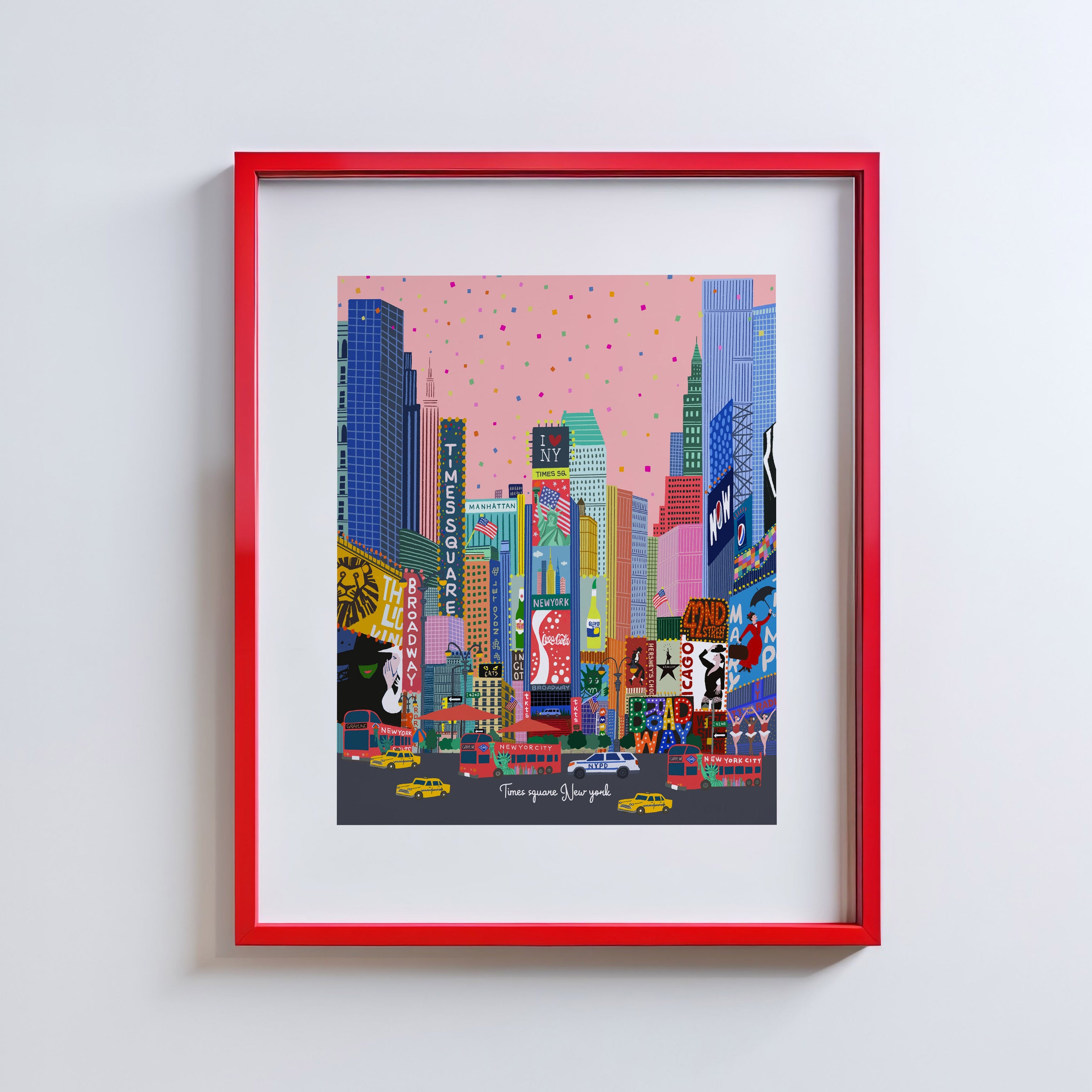 Times sq New York illustration