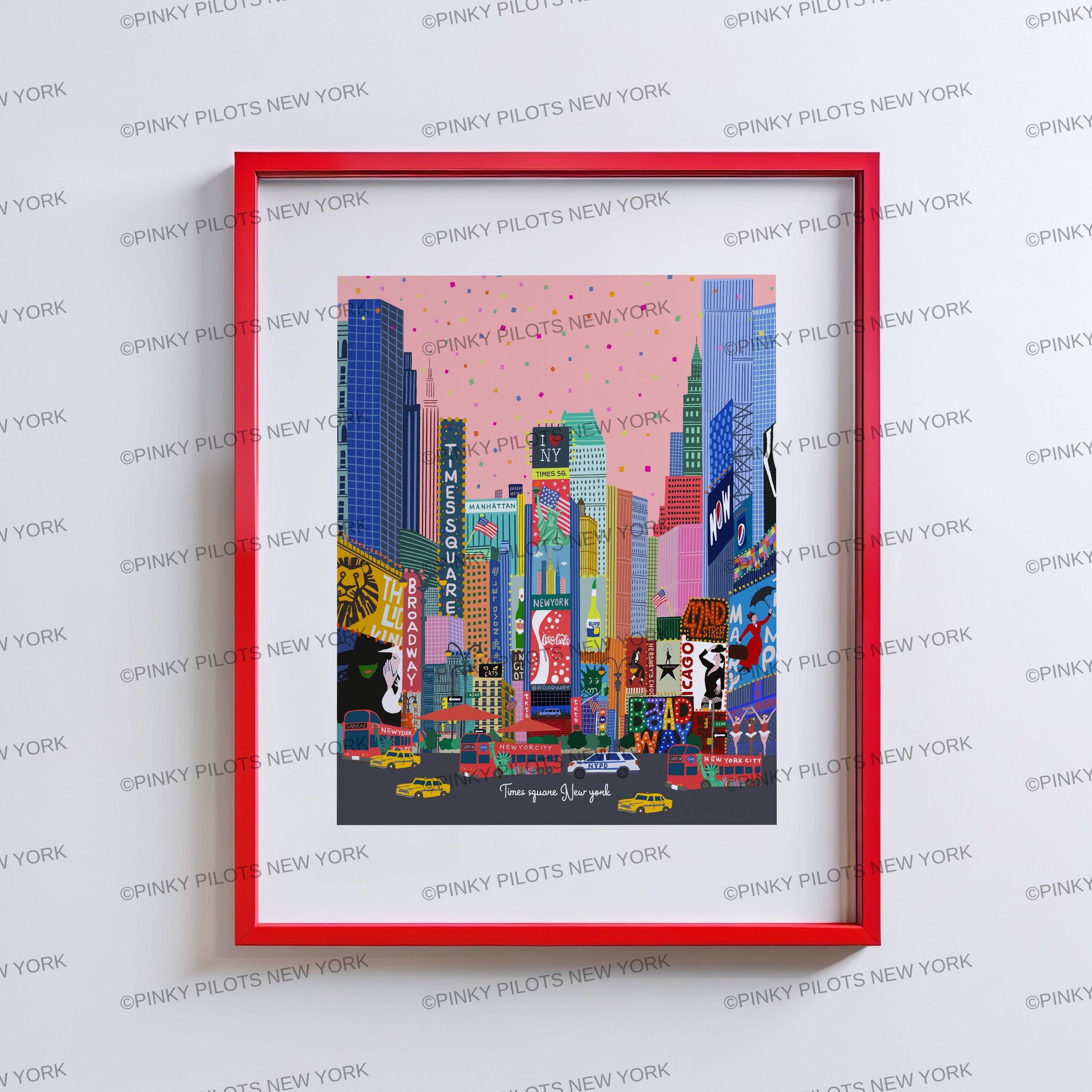 Times sq New York illustration