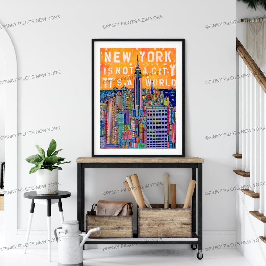 "New York is not a city it's a world /Empire State Building New York