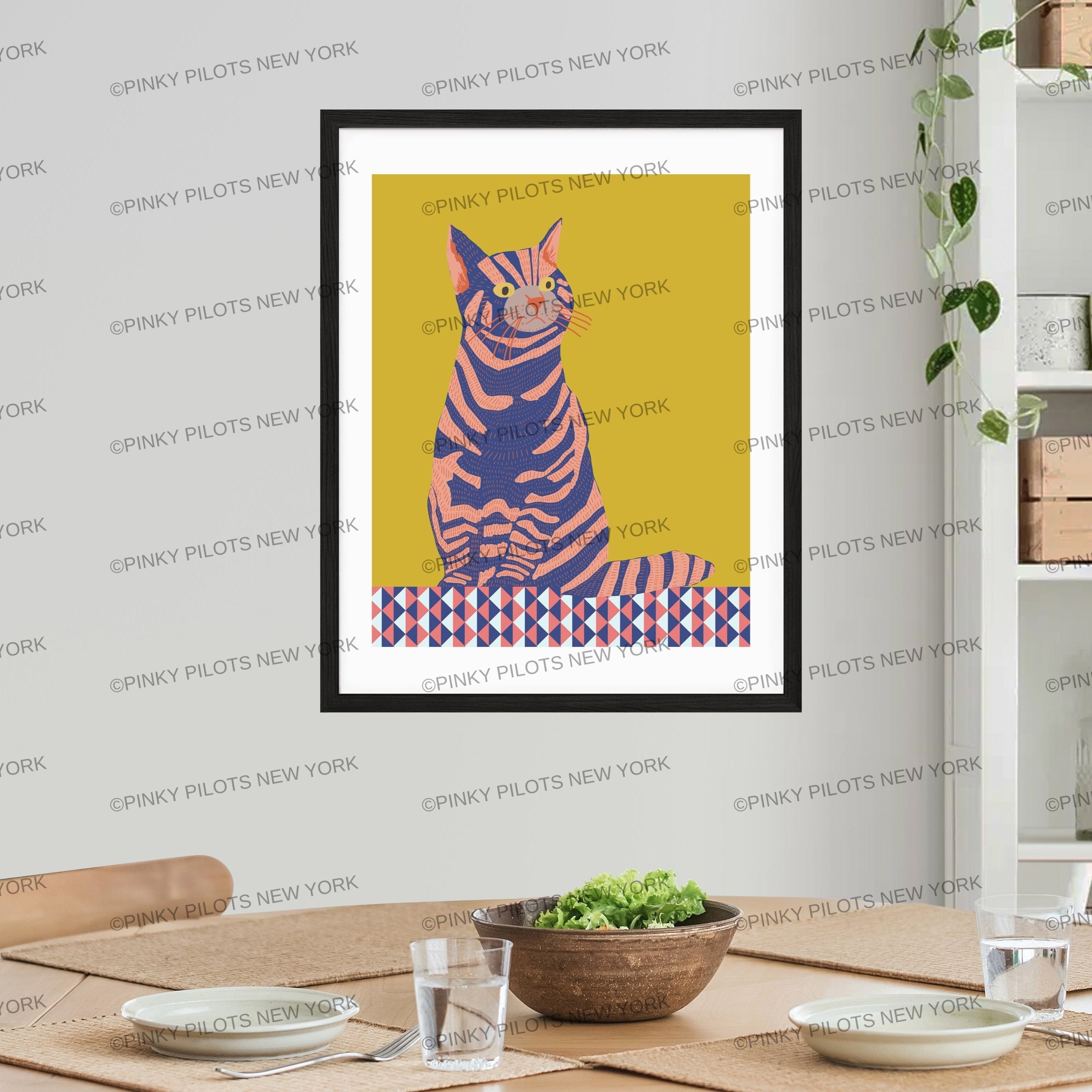 Tom Cat art print/cat illustration /cat print wall art/art print cat/cat