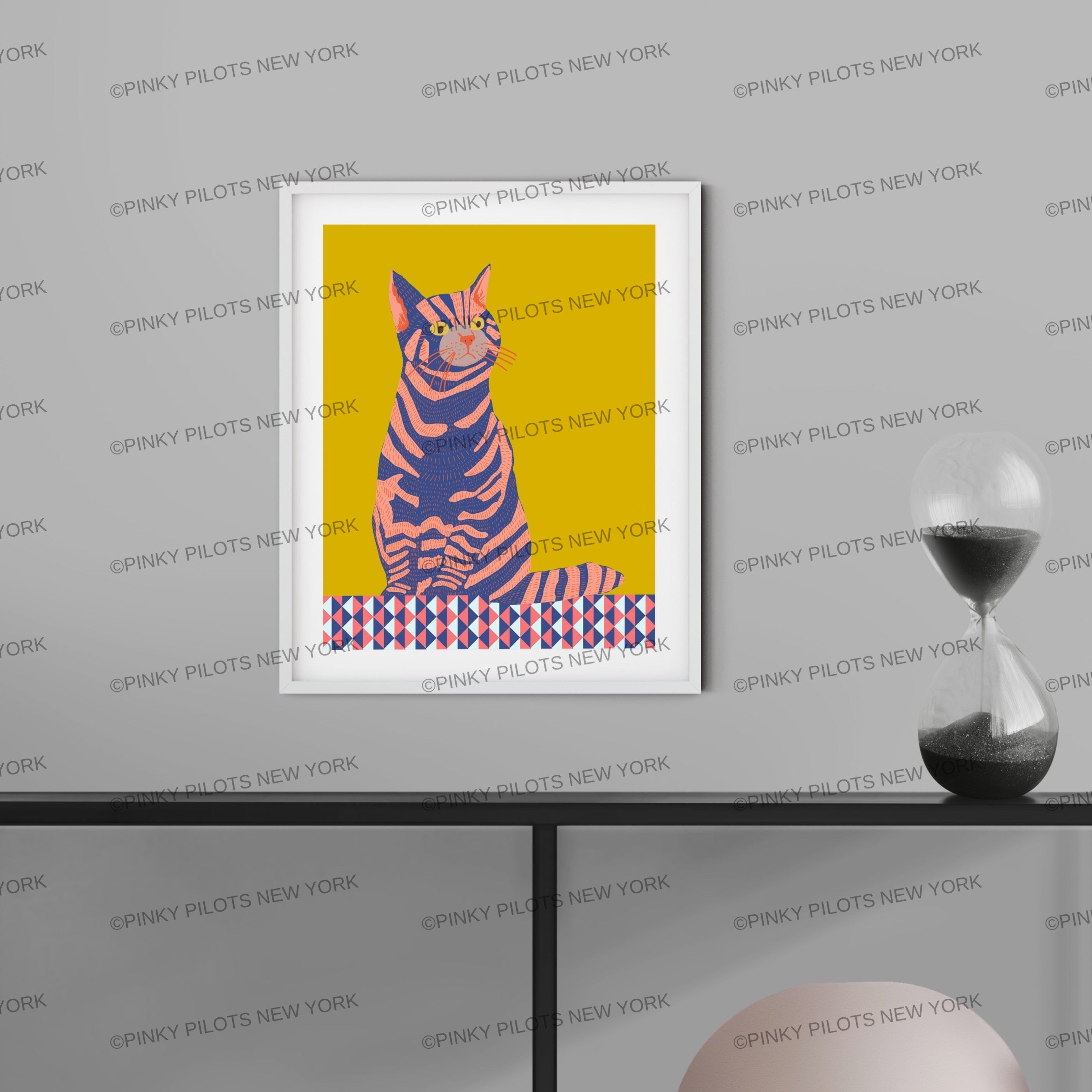 Tom Cat art print/cat illustration /cat print wall art/art print cat/cat