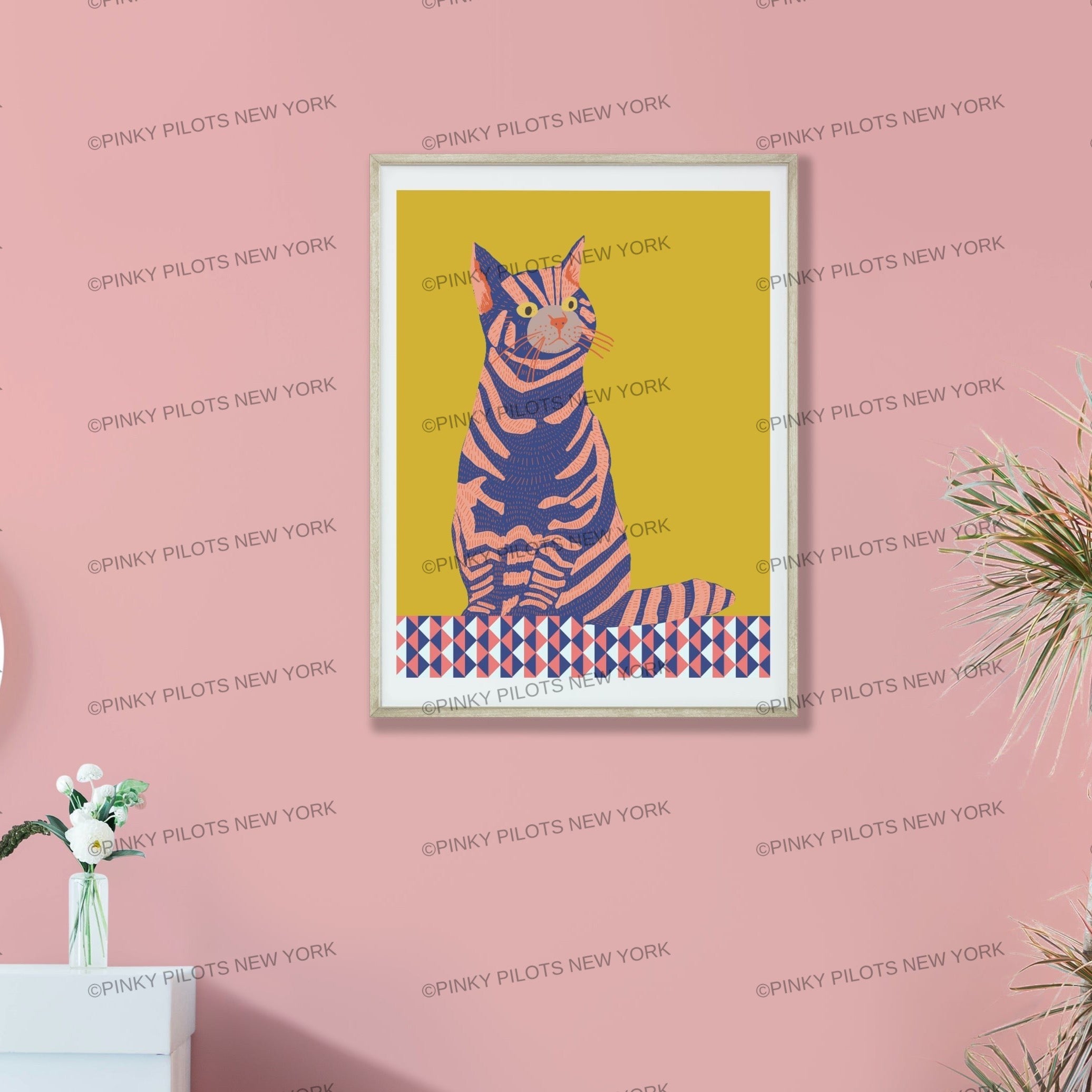 Tom Cat art print/cat illustration /cat print wall art/art print cat/cat