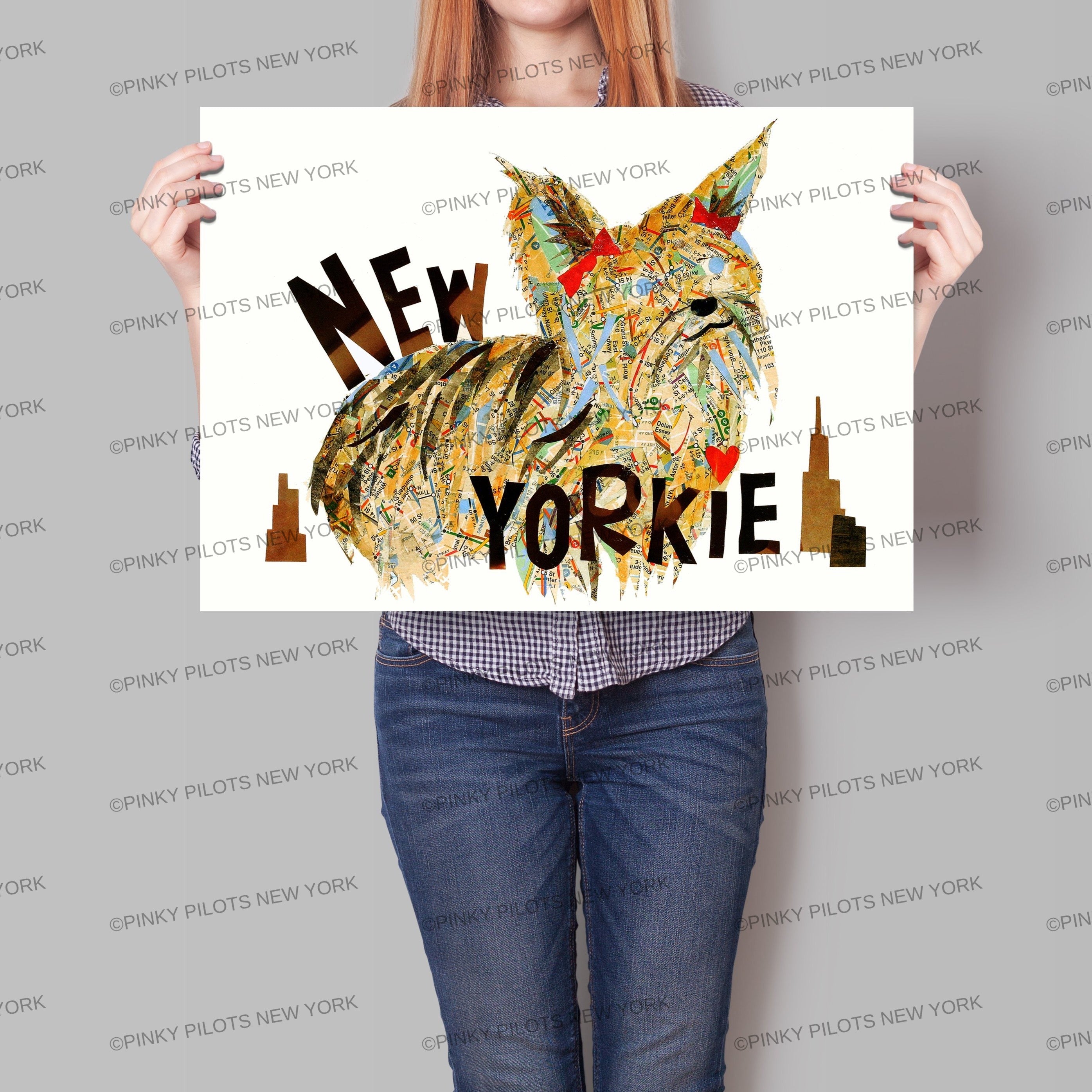 Map dog NEW YORKIE/Yorkshire terrier Art