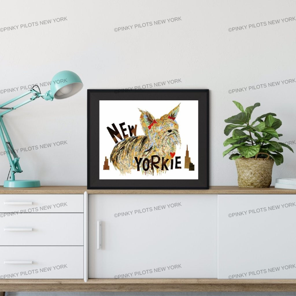 Map dog NEW YORKIE/Yorkshire terrier Art