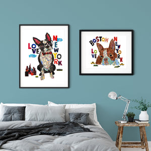 BOSTON TERRIER ART PRINT