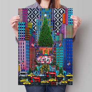 Merry Christmas in NYC" Rockefeller center New York /5TH AVE NYC