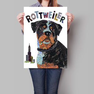 Map dog ROTTWEILER dog art