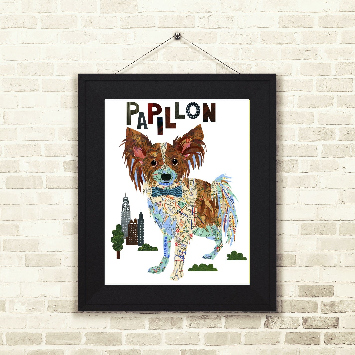 Papillon Dog Art Print - Papillon Art Print- Papillon Dog Art -Papillon Dog gift-Papillon