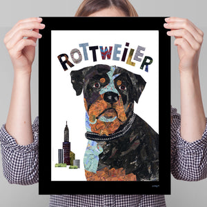 Map dog ROTTWEILER dog art