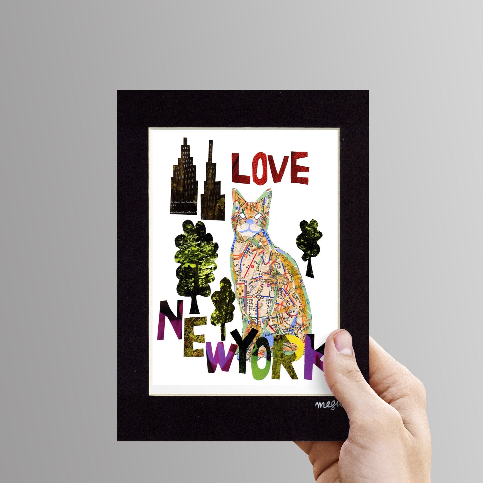 Map cat "LOVE NY CAT"