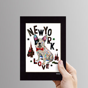 Map dog love french bull dog