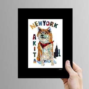 Map dog AKITA DOG /AKITA Dog Art