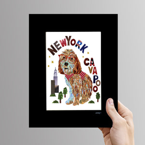 Map Dog CavaPoo Art