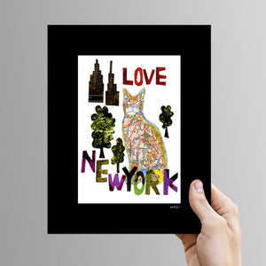 Map cat "LOVE NY CAT"