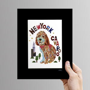 Map Dog CavaPoo Art