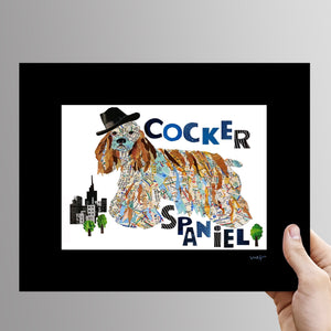 Map dog Cocker dog-Cocker spaniel Art
