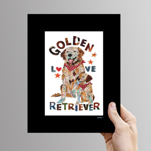 Map dog love golden dog/ Golden retriever