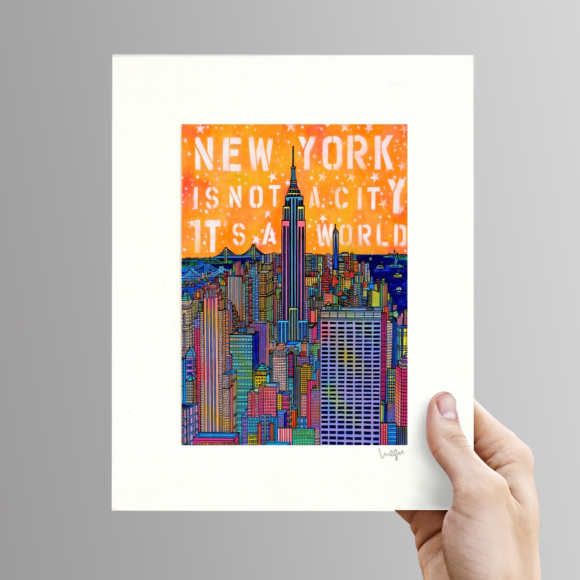 "New York is not a city it's a world /Empire State Building New York