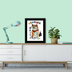 Map dog AKITA DOG /AKITA Dog Art