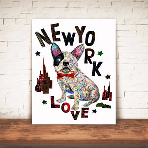Map dog love french bull dog