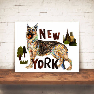 Map dog "Love German shepherd