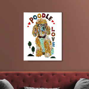 Map dog love TOY POODLE dog /POODLE ART