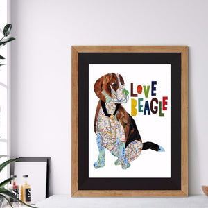 Map dog "Love Beagle dog"