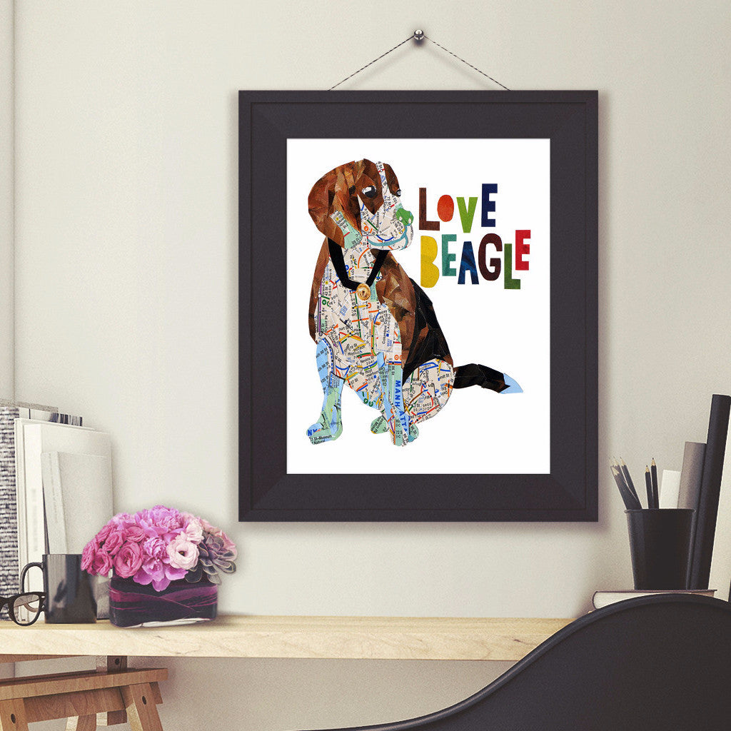 Map dog "Love Beagle dog"