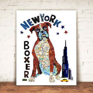 Map dog love Boxer dog