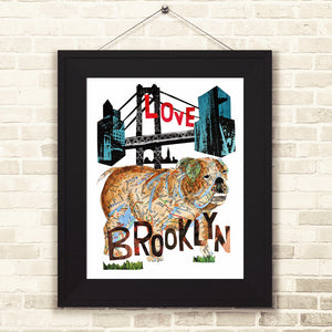 Map dog love BROOKLYN BULL DOG