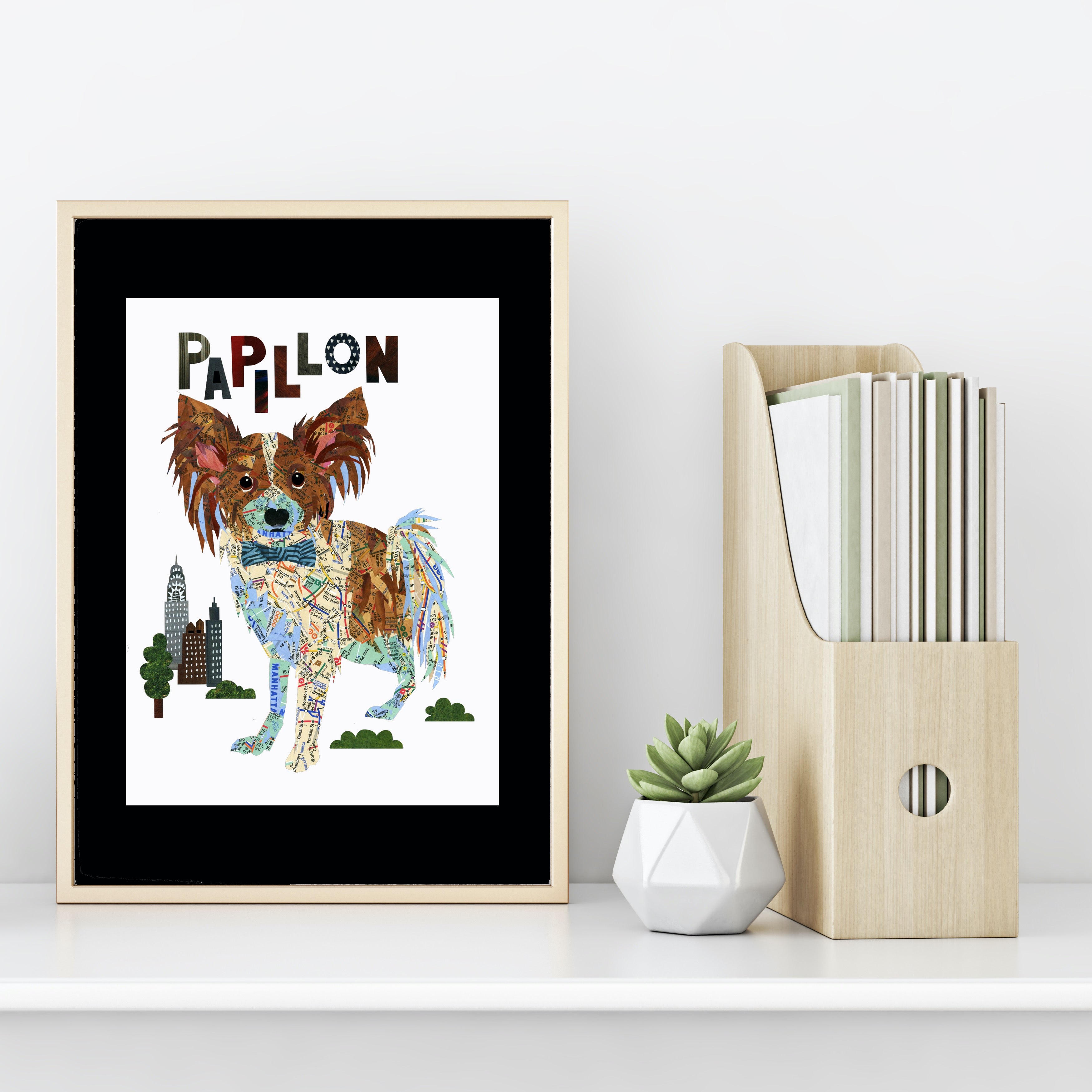 Papillon Dog Art Print - Papillon Art Print- Papillon Dog Art -Papillon Dog gift-Papillon