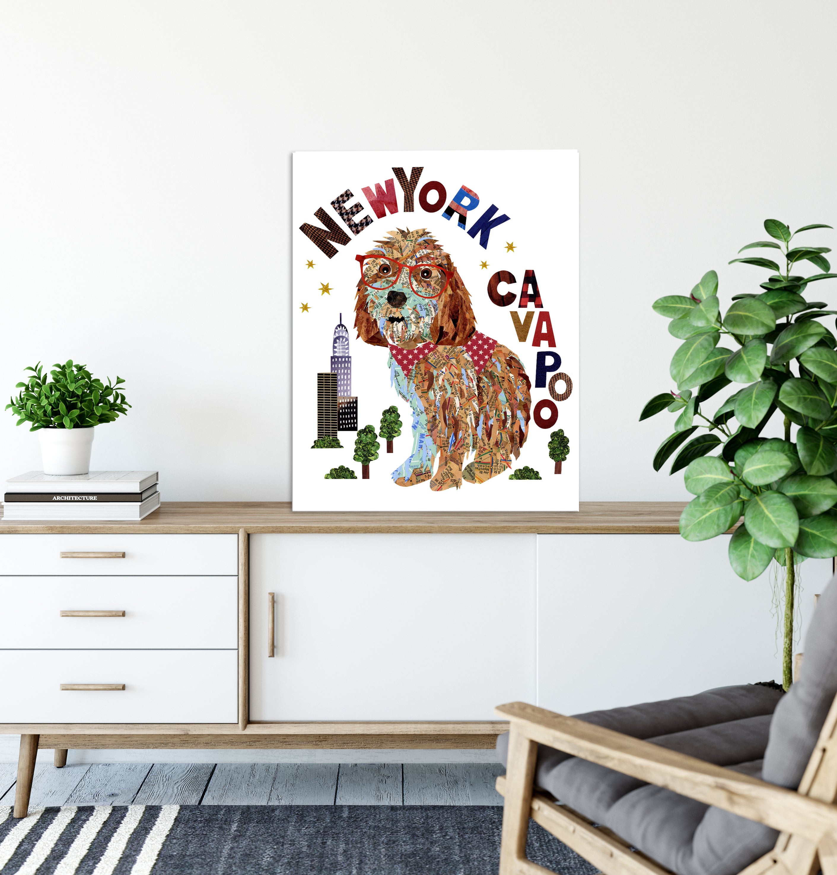 Map Dog CavaPoo Art