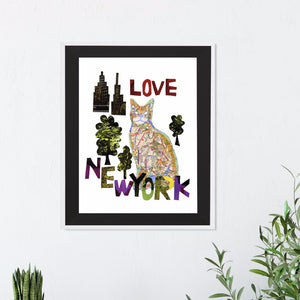 Map cat "LOVE NY CAT"