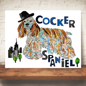 Map dog Cocker dog-Cocker spaniel Art