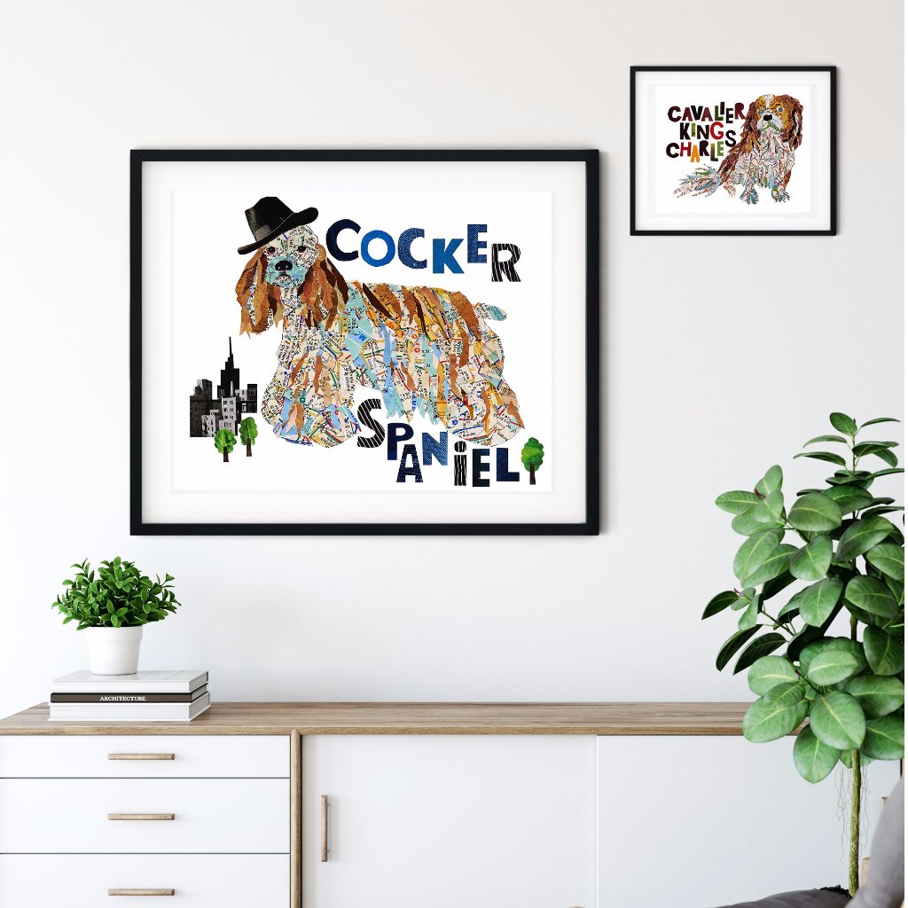 Map dog Cocker dog-Cocker spaniel Art