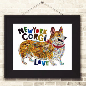 Map dog "Love Corgi dog"