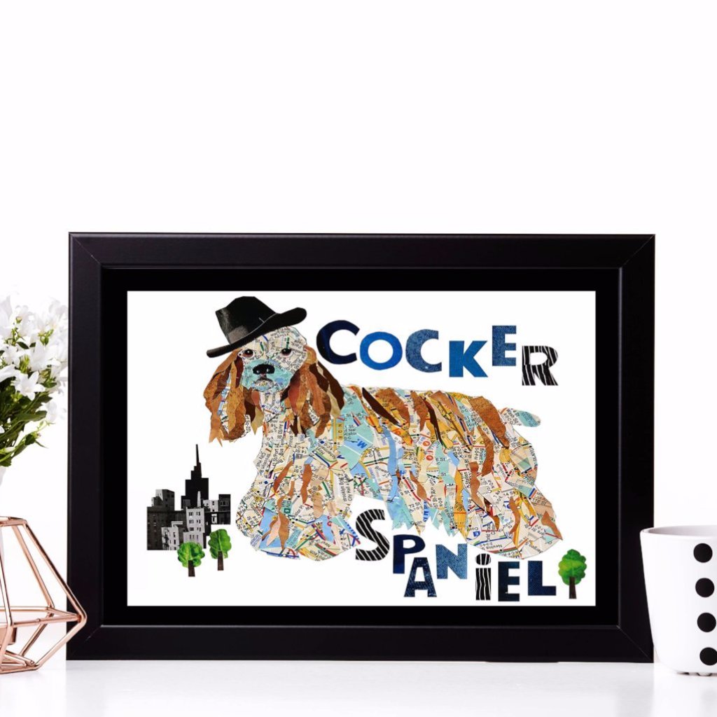 Map dog Cocker dog-Cocker spaniel Art