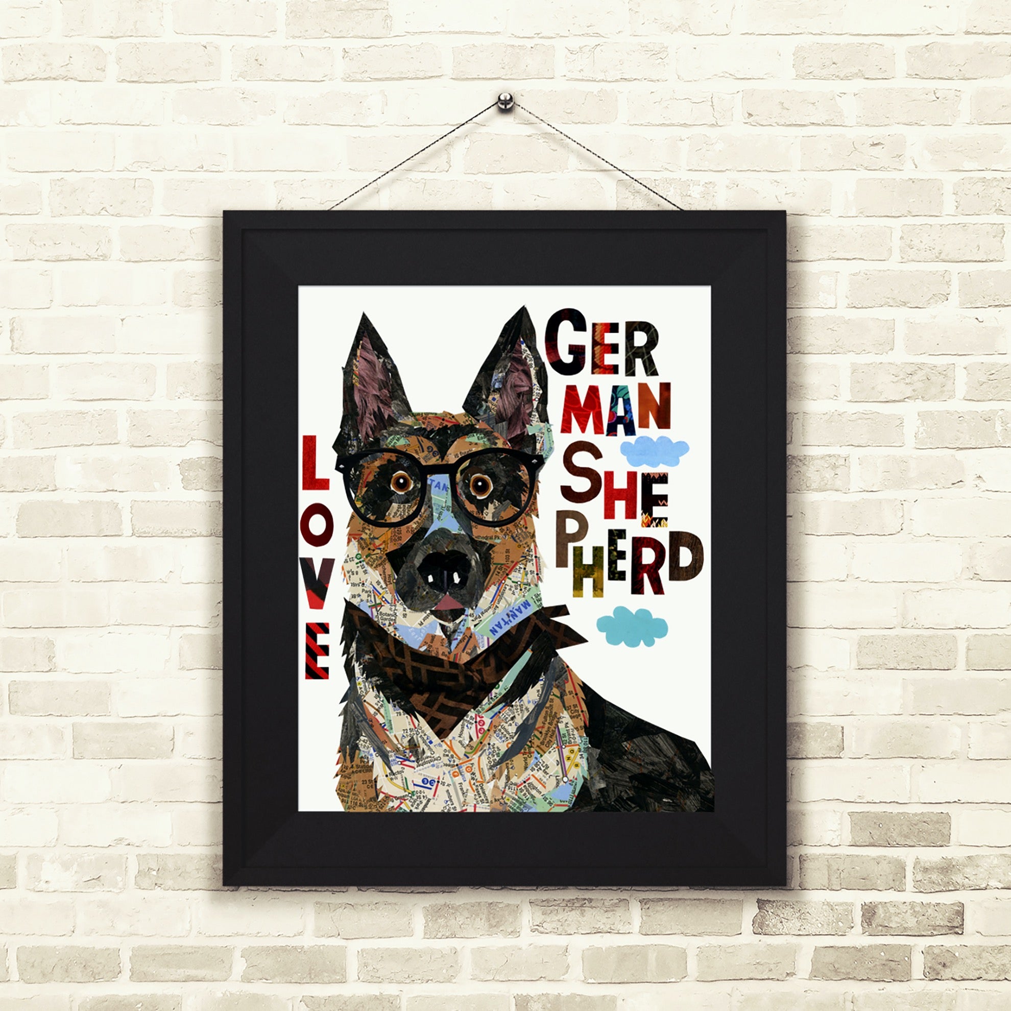 Map Dog German shepherd  - German shepherd art