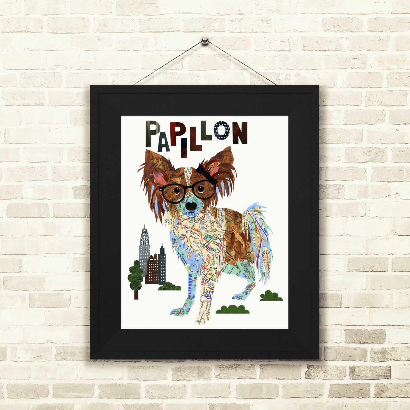Papillon Dog Art Print - Papillon Art Print- Papillon Dog Art -Papillon Dog gift-Papillon
