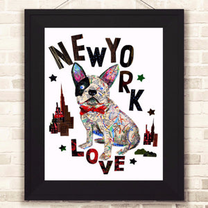 Map dog love french bull dog