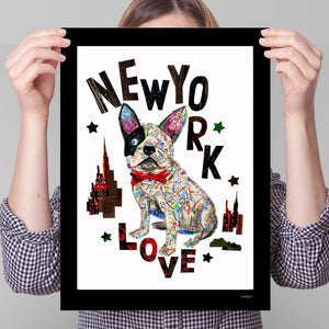 Map dog love french bull dog