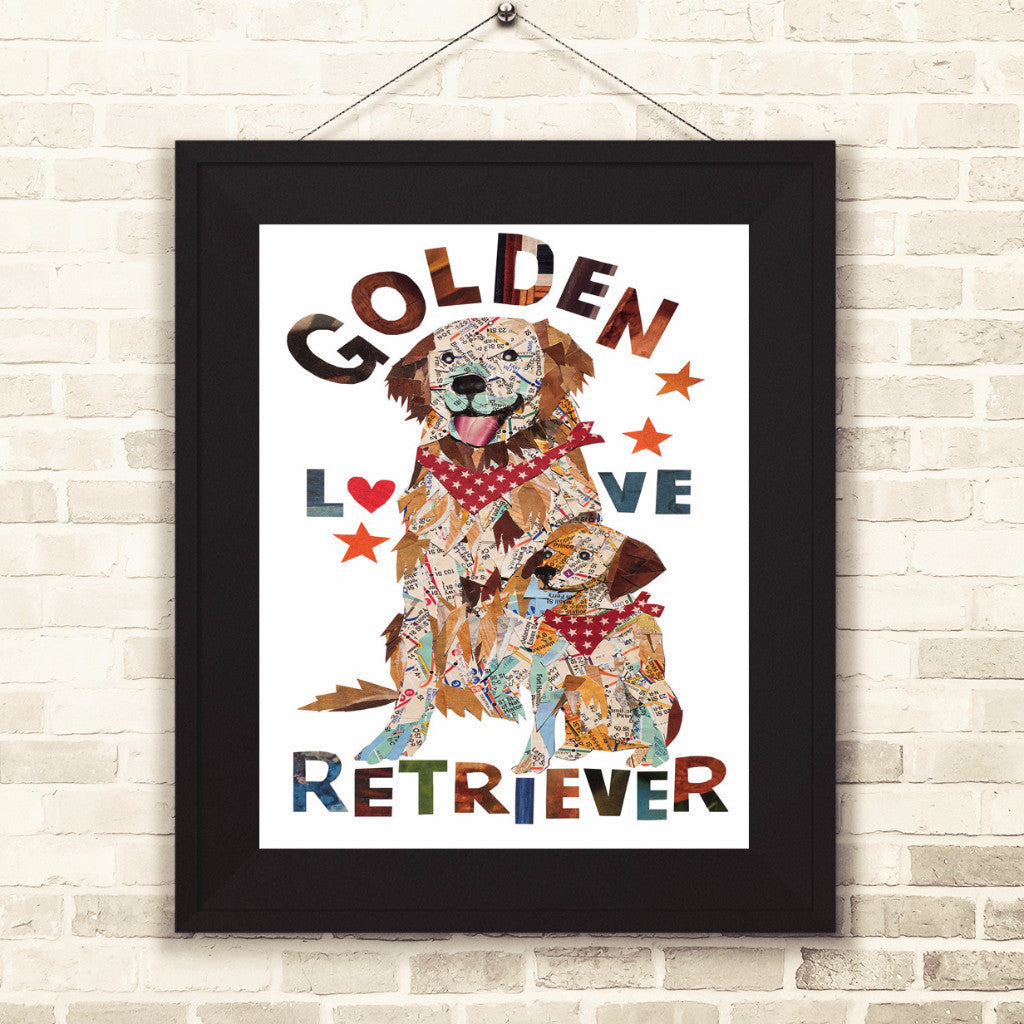 Map dog love golden dog/ Golden retriever - Main Image
