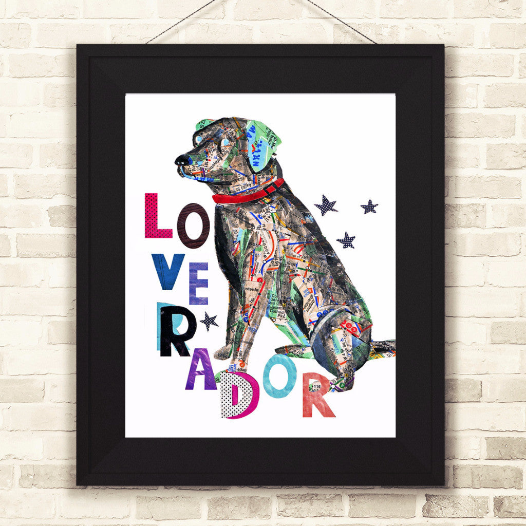 Map dog "Love labrador"