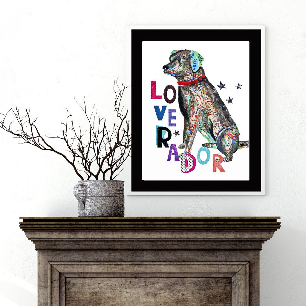 Map dog "Love labrador"